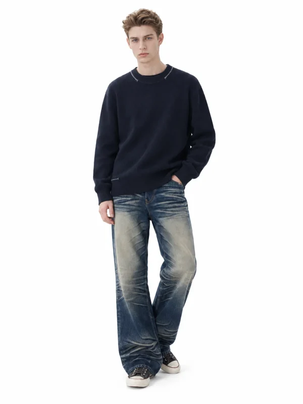 Refined Cashmere Crewneck Sweater - model view 1