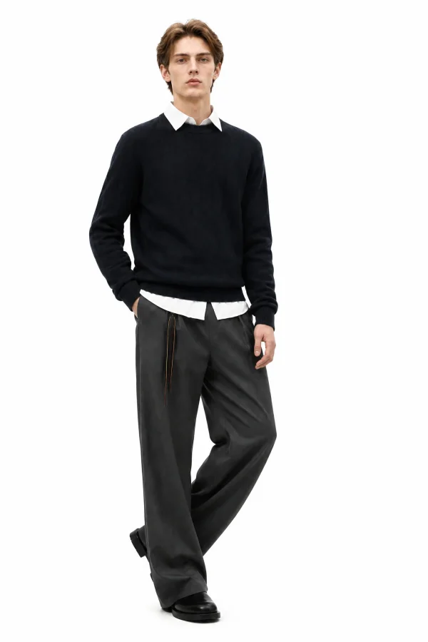 Cashmere Wool Crewneck Sweater - model view 1