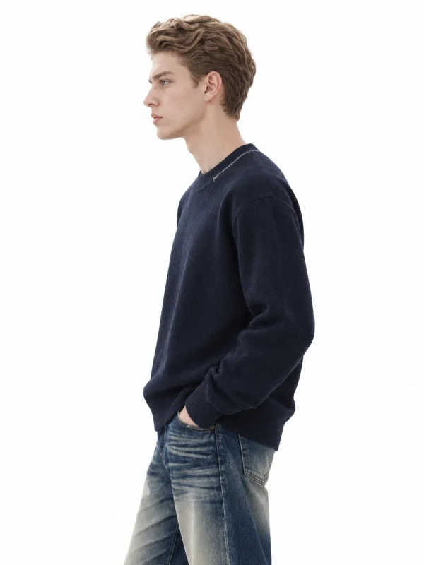 Refined Cashmere Crewneck Sweater - model view 2