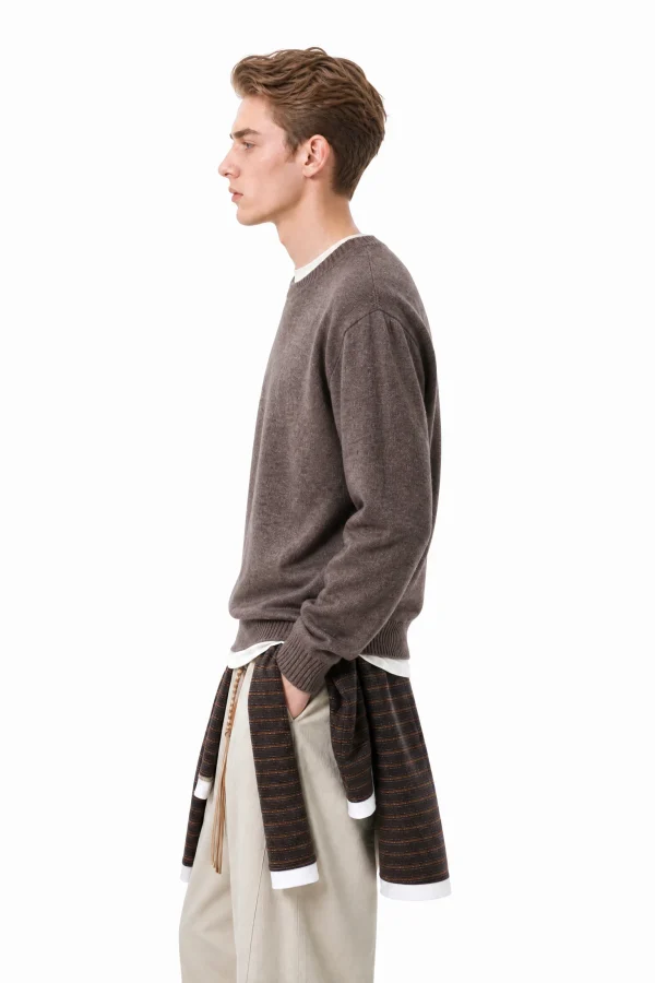 Cashmere Wool Raglan Sweater - model view 2