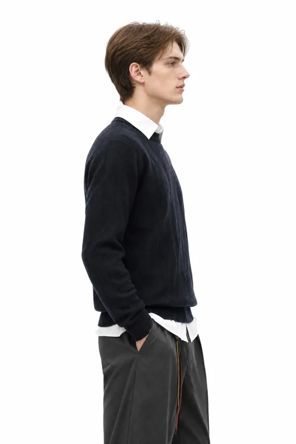 Cashmere Wool Crewneck Sweater - model view 2