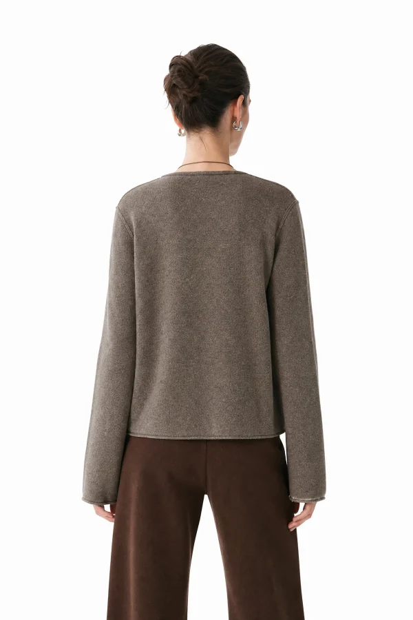 Pure Australian Wool Button Cardigan - model view 3