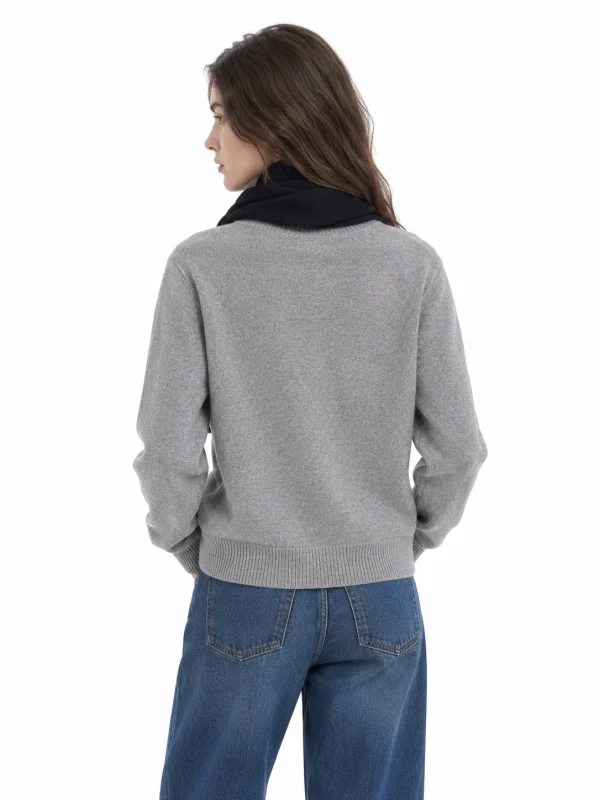 Australian Wool Penguin Motif Sweater - model view 3
