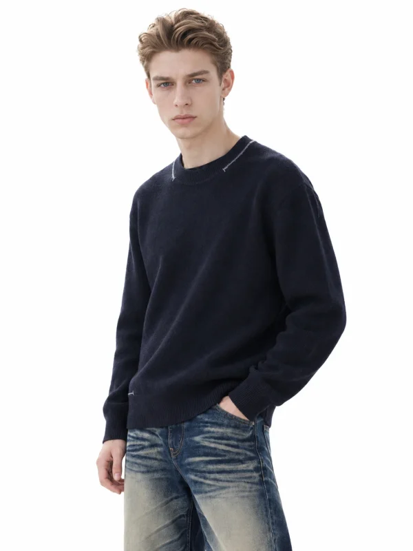 Refined Cashmere Crewneck Sweater - model view 4
