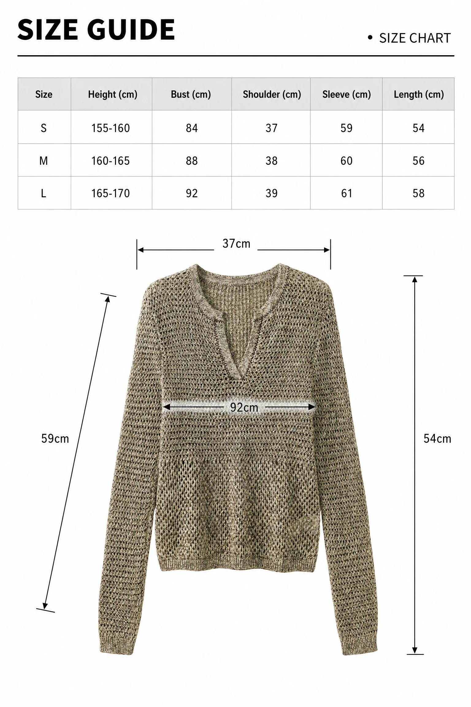 Fine-Gauge Cotton V-Neck Knit size guide