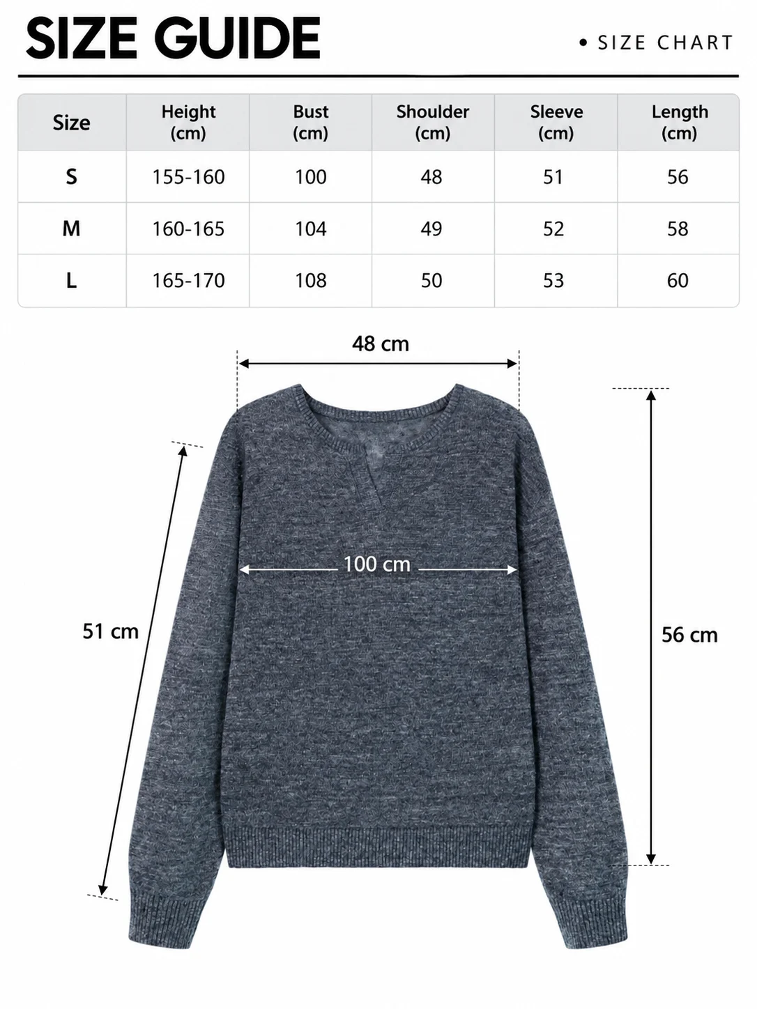 Fine Linen Rib-Knit Sweater size guide