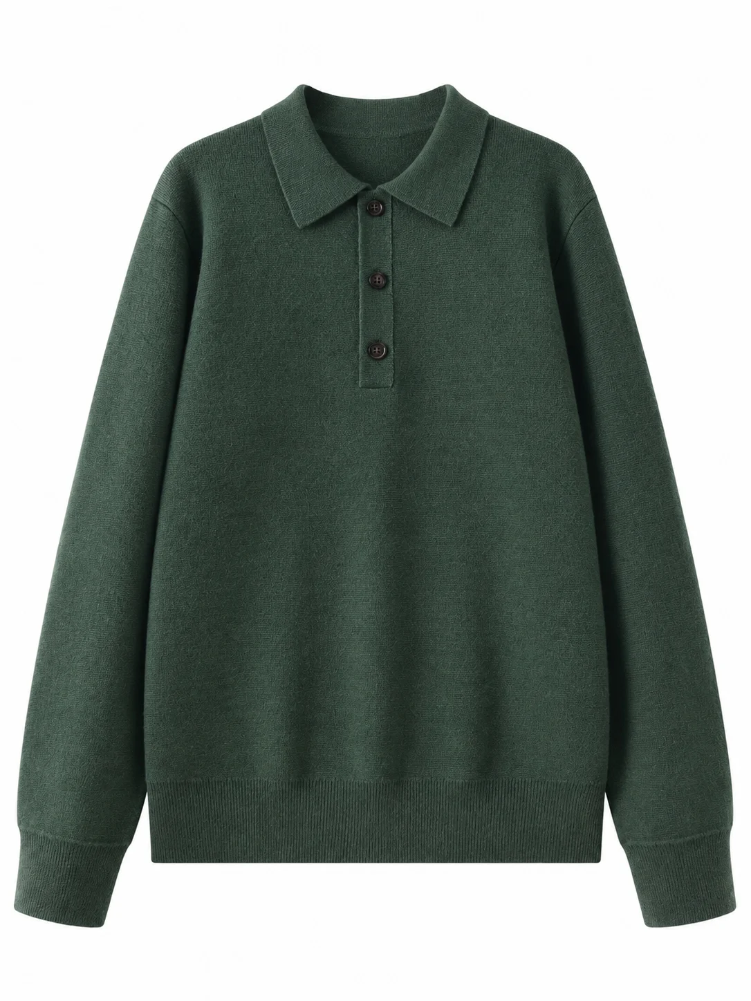 Australian Wool Knit Polo Sweater - product view