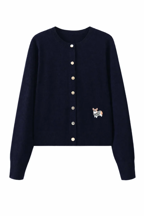Wool-Blend Button-Front Cardigan - product view