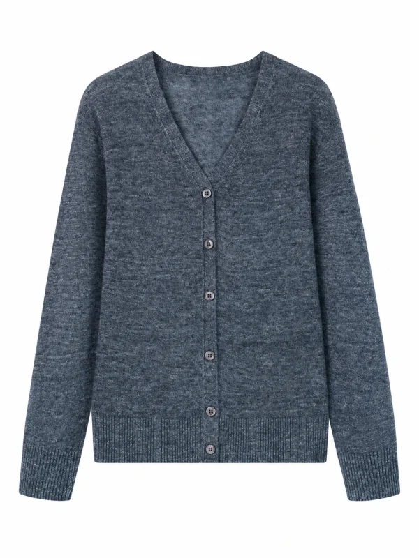Refined Linen V-Neck Cardigan - product view