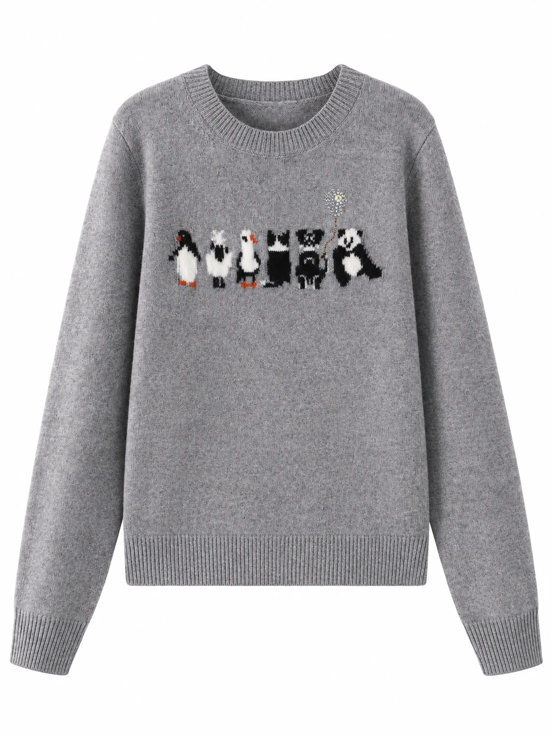 Australian Wool Penguin Motif Sweater - product view