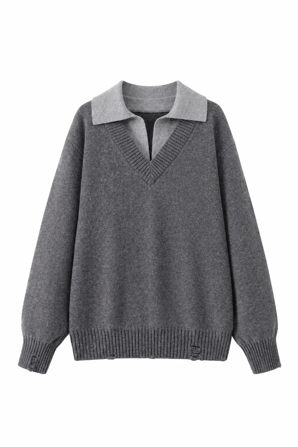 Refined Wool Polo Knit Sweater - product view