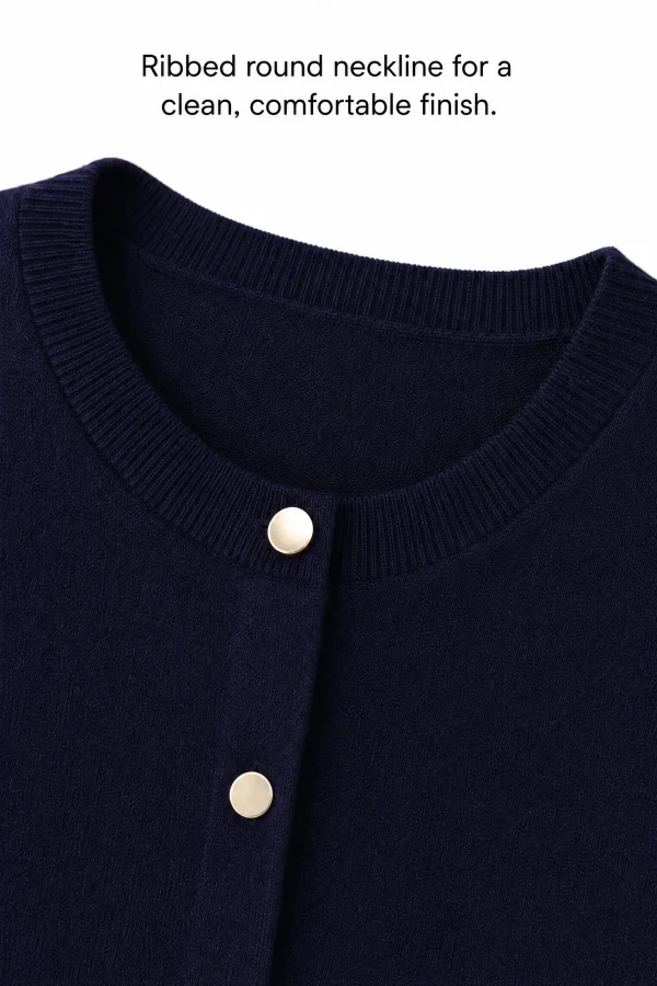 Wool-Blend Button-Front Cardigan - knit detail