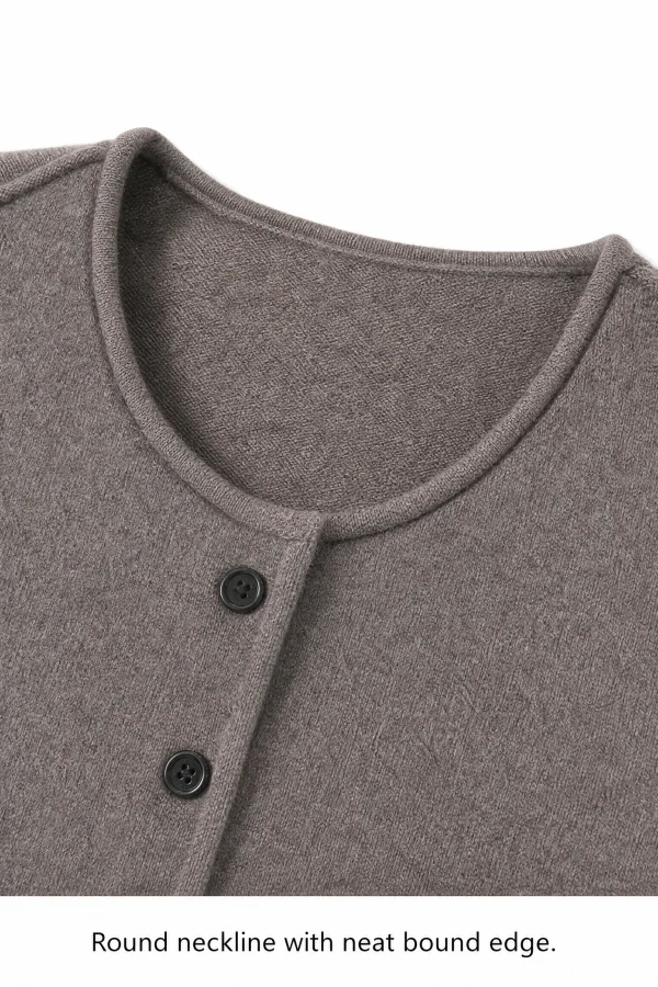 Pure Australian Wool Button Cardigan - knit detail