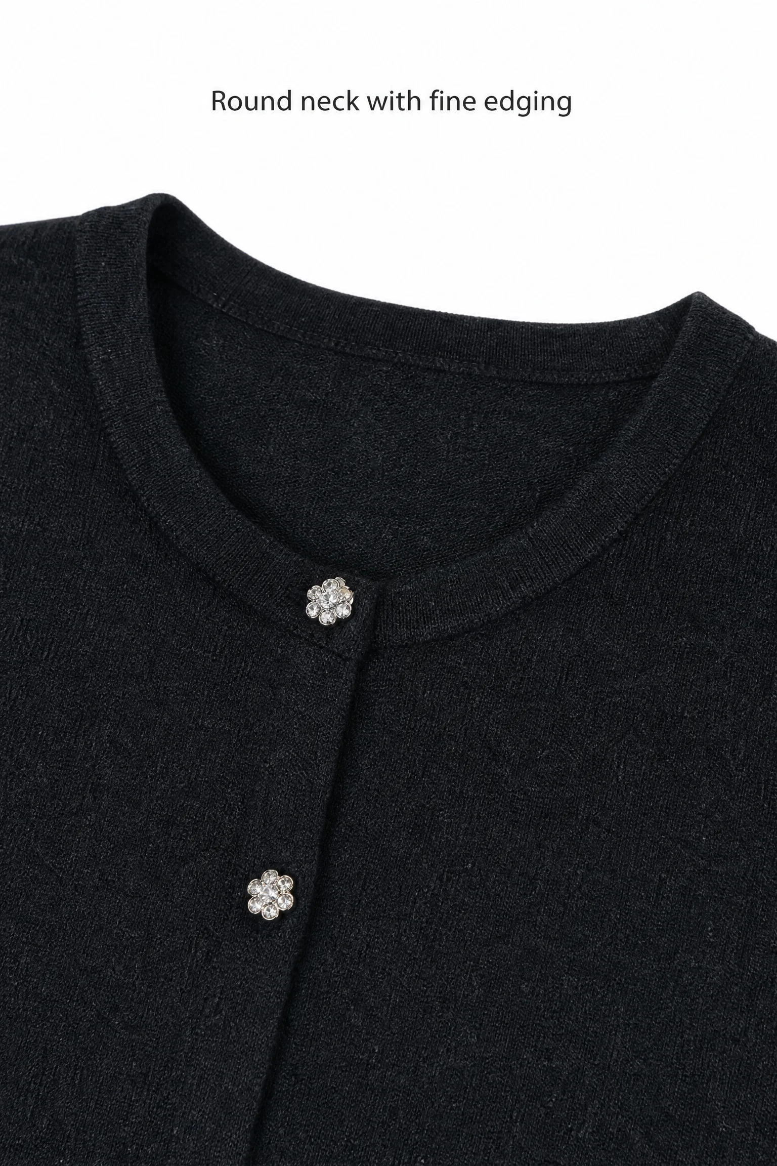 Wool-Blend Lace-Trim Cardigan - knit detail