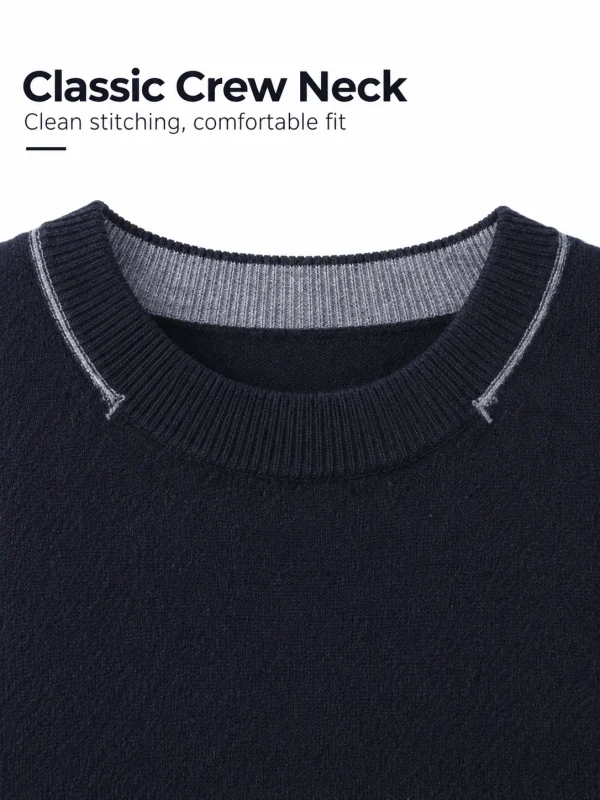 Refined Cashmere Crewneck Sweater - knit detail
