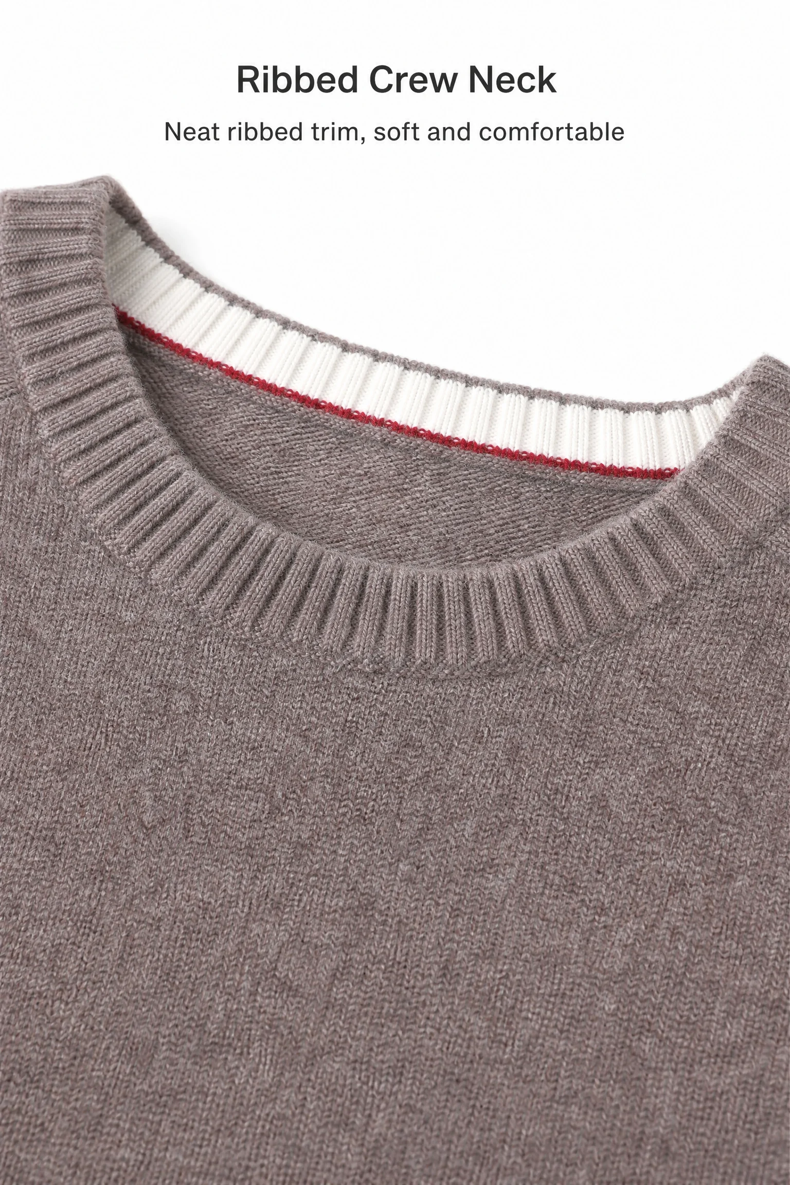 Cashmere Wool Raglan Sweater - knit detail